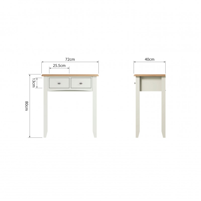 DC GA Dressing Table Pure White/Light Oak